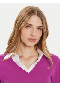 United Colors of Benetton - United Colors Of Benetton Sweter 1002D4488 Różowy Regular Fit. Kolor: różowy. Materiał: wełna