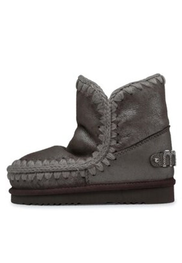 Mou Śniegowce Eskimo 18 With Rhinestones Logo Srebrny. Kolor: srebrny. Materiał: skóra