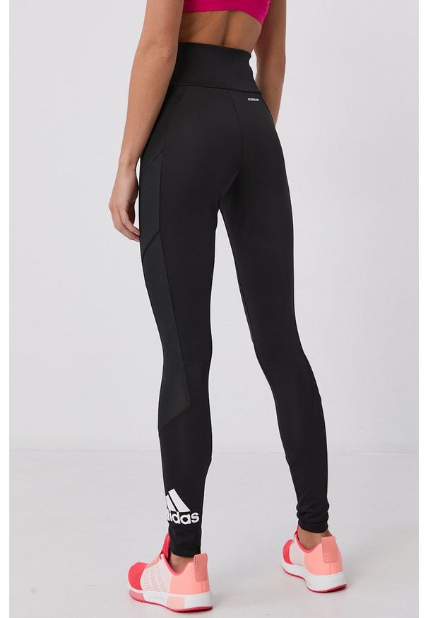Adidas - adidas - Legginsy. Kolor: czarny. Materiał: dzianina