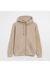 House - Rozpinana bluza z kapturem regular fit beżowa - Beżowy. Typ kołnierza: kaptur. Kolor: beżowy #1