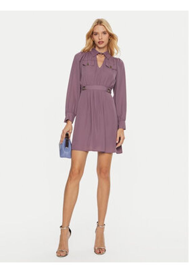 Artigli Sukienka codzienna ACAB000482 Fioletowy Regular Fit. Okazja: na co dzień. Kolor: fioletowy. Materiał: syntetyk. Typ sukienki: proste. Styl: casual