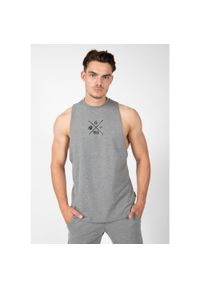 GORILLA WEAR - Cisco Opuszczany pachwinowy otwórTop bez rękawów - Szary/Czarny. Kolor: czarny, szary, wielokolorowy. Długość rękawa: bez rękawów. Styl: sportowy
