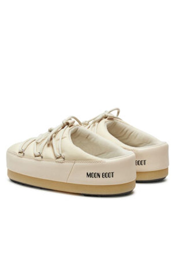 Moon Boot Klapki Evx Cream 80D1470030 Écru. Materiał: skóra