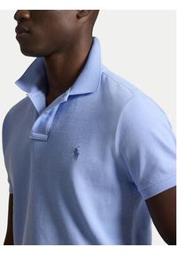 Polo Ralph Lauren Polo 710680784031 Niebieski jasny Custom Slim Fit. Typ kołnierza: polo. Kolor: niebieski. Materiał: bawełna #3