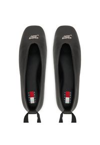 Tommy Jeans Baleriny Tjw Ballerina With Laces EN0EN02939 Czarny. Kolor: czarny. Materiał: skóra #2