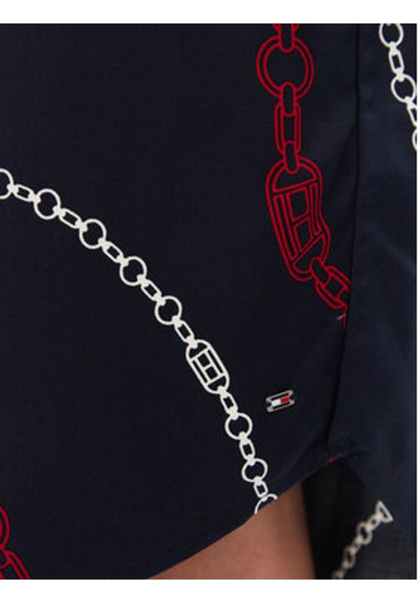 TOMMY HILFIGER - Tommy Hilfiger Sukienka koszulowa WW0WW44665 Granatowy Regular Fit. Kolor: niebieski. Materiał: wiskoza. Typ sukienki: koszulowe