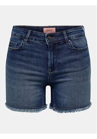 only - ONLY Szorty jeansowe Blush 15196303 Niebieski Regular Fit. Kolor: niebieski. Materiał: bawełna