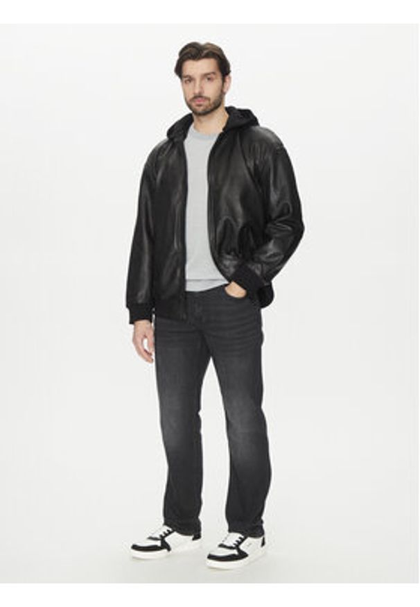 Mustang Jeansy Washington 1016334 Czarny Straight Fit. Kolor: czarny