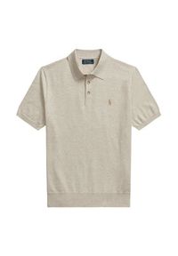 Polo Ralph Lauren Polo 710980682504 Beżowy Regular Fit. Typ kołnierza: polo. Kolor: beżowy. Materiał: bawełna #5