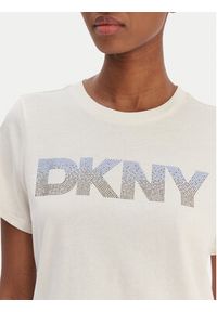 DKNY Sport T-Shirt DP6T1557 Écru Relaxed Fit. Materiał: bawełna. Styl: sportowy #5
