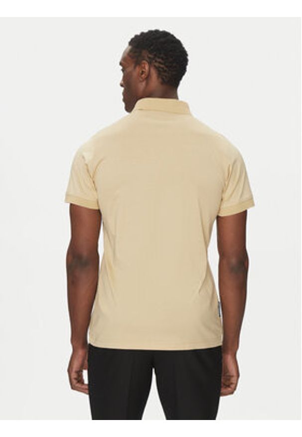 Karl Lagerfeld - KARL LAGERFELD Polo 745007 552200 Beżowy Regular Fit. Typ kołnierza: polo. Kolor: beżowy. Materiał: bawełna