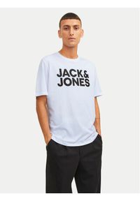 Jack & Jones - Jack&Jones T-Shirt Corp Logo 12151955 Biały Standard Fit. Kolor: biały. Materiał: bawełna