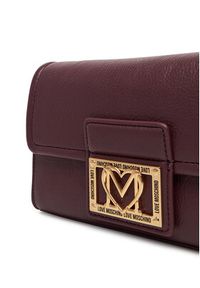 Love Moschino - LOVE MOSCHINO Torebka JC4093PP1NLI0552 Bordowy. Kolor: czerwony. Materiał: skórzane