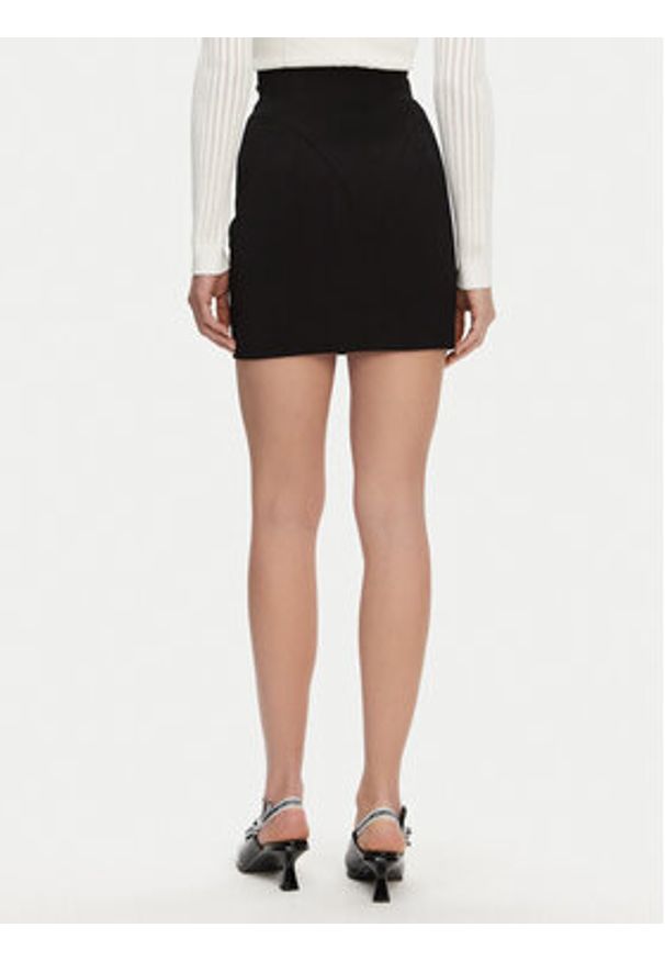 Balmain Spódnica mini DF1LA465VB00 Czarny Slim Fit. Kolor: czarny. Materiał: syntetyk