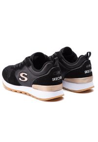 skechers - Skechers Sneakersy Goldn Gurl 111/BLK Czarny. Kolor: czarny. Materiał: materiał #3