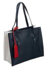 Torebka damska granat Monnari BAG0240-013. Dodatki: z breloczkiem. Materiał: skórzane. Styl: klasyczny, elegancki #1