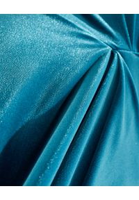 ALEXANDRE VAUTHIER - Aksamitna sukienka z drapowaniem. Kolor: niebieski. Materiał: tkanina. Typ sukienki: proste, asymetryczne. Styl: elegancki. Długość: mini #8