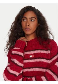Tommy Jeans Sweter Badge DW0DW21679 Czerwony Relaxed Fit. Kolor: czerwony. Materiał: syntetyk #3