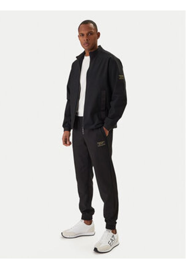 EA7 Emporio Armani Spodnie dresowe 7M001341 AF21099 Czarny Regular Fit. Kolor: czarny. Materiał: dresówka