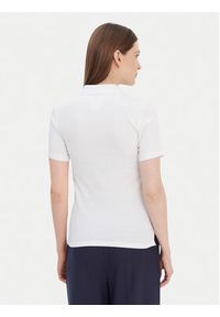 TOMMY HILFIGER - Tommy Hilfiger Polo 1985 WW0WW42047 Biały Slim Fit. Typ kołnierza: polo. Kolor: biały. Materiał: bawełna #2