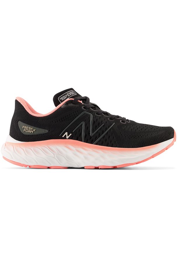 Buty damskie New Balance Fresh Foam Evoz v3 WEVOZLB3 – czarne. Okazja: na co dzień. Kolor: czarny. Materiał: materiał, syntetyk, guma. Szerokość cholewki: normalna. Sport: bieganie, fitness