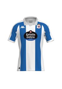 Kappa - Koszulka domowa dla dzieci Deportivo La Corogne 2024/25. Kolor: niebieski, biały, wielokolorowy. Sport: piłka nożna