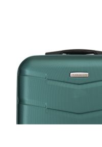 Wittchen - Walizka kabinowa z ABS-u w desen. Kolor: zielony. Materiał: guma #3