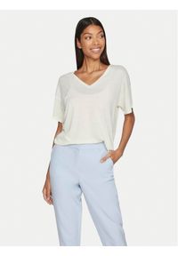 Vila T-Shirt Abella 14089540 Biały Relaxed Fit. Kolor: biały. Materiał: syntetyk #1