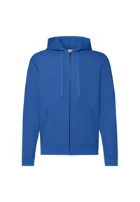 FRUIT OF THE LOOM - Klasyczna Kurtka Z Kapturem Dla Dorosłych Unisex. Typ kołnierza: kaptur. Kolor: niebieski