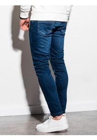 Ombre Clothing - Spodnie męskie jeansowe P942 - niebieskie - XXL. Kolor: niebieski. Materiał: jeans. Styl: klasyczny #5