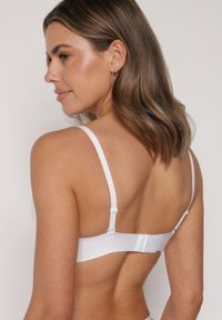 Born2be - Biały Gładki Biustonosz Balkonetka Dalilin. Kolor: biały. Wzór: gładki #7