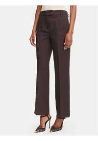 Marella Spodnie materiałowe Ghinea 2625136081 Brązowy ciemny Straight Fit. Kolor: brązowy. Materiał: syntetyk #1