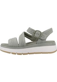 Clarks - Sandały CLARKS TUSCAN STRAP Zielony. Kolor: zielony. Materiał: tkanina, skóra. Sezon: lato