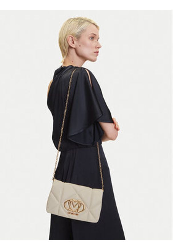Love Moschino - LOVE MOSCHINO Torebka JC4043PP1MLC0110 Écru. Materiał: skórzane