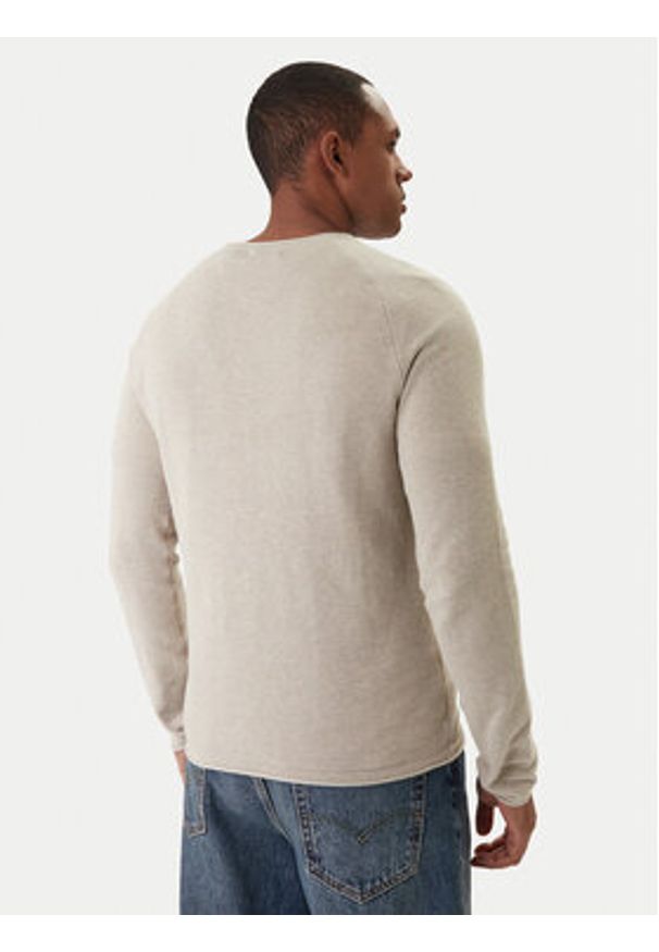 Jack & Jones Sweter Hill 12157321 Beżowy Regular Fit. Kolor: beżowy. Materiał: bawełna