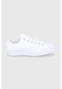 Converse Tenisówki skórzane damskie kolor biały. Nosek buta: okrągły. Zapięcie: sznurówki. Kolor: biały. Materiał: skóra #1