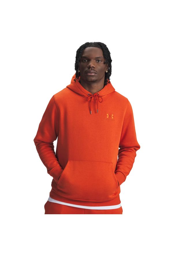 Bluza z kapturem Under Armour Icon Fleece. Typ kołnierza: kaptur. Kolor: pomarańczowy. Sport: fitness