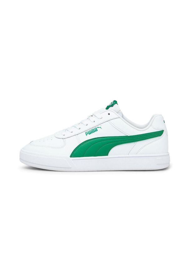 Puma - PUMA Caven Skórzane Buty Męskie Białe 46. Kolor: biały. Materiał: skóra
