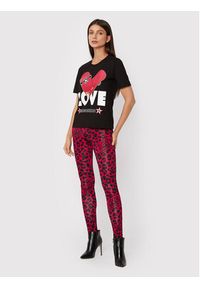 Love Moschino - LOVE MOSCHINO Legginsy W157900E 2380 Czerwony Slim Fit. Kolor: czerwony. Materiał: wiskoza #4