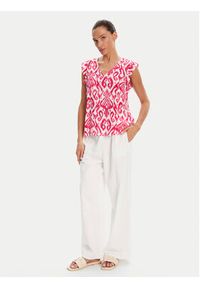 Pieces Bluzka Nya 17147804 Różowy Regular Fit. Kolor: różowy. Materiał: wiskoza #3