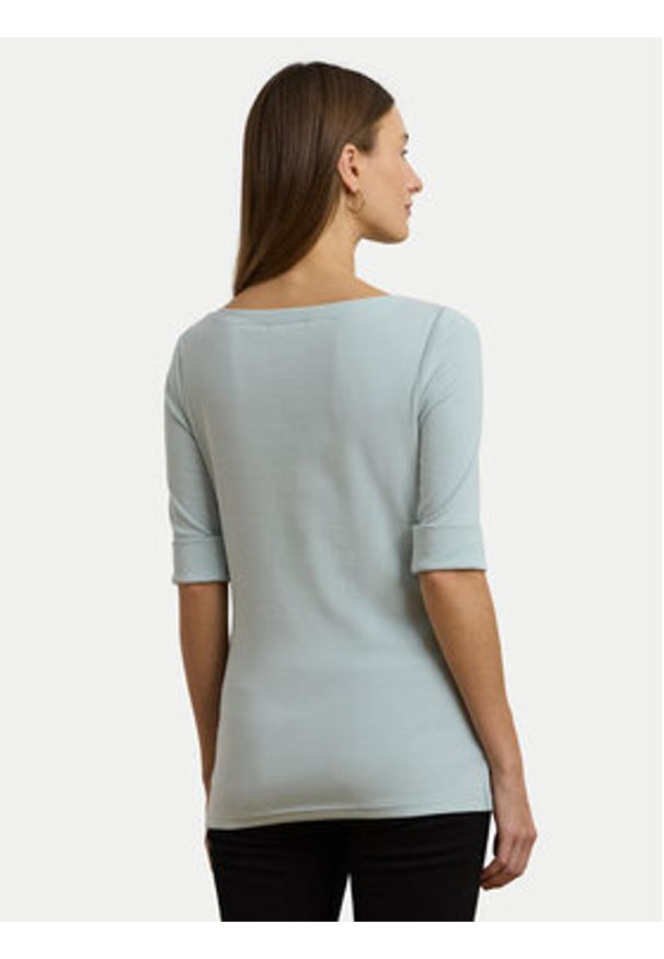 Lauren Ralph Lauren - LAUREN RALPH LAUREN Bluzka 200654963187 Błękitny Slim Fit. Kolor: niebieski. Materiał: bawełna