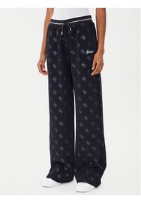Guess Spodnie dresowe V5BB00 K1902 Czarny Wide Leg. Kolor: czarny. Materiał: syntetyk
