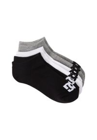 DC Shoes - dla Mężczyzn DC ANKLE 3PK Czarny. Kolor: czarny. Materiał: poliester, materiał, poliamid, bawełna, elastan