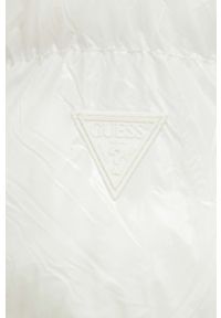 Guess kurtka damska kolor beżowy przejściowa. Kolor: biały. Materiał: włókno, materiał. Długość: długie #5