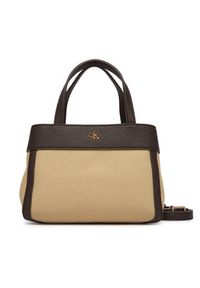 Calvin Klein Torebka Ck Canvas Mini Tote Crossbody LV04F3504G Brązowy. Kolor: brązowy #5