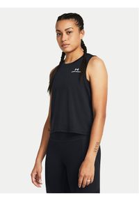 Under Armour Top Rush Energy Crop Tank 1383654-001 Czarny Loose Fit. Kolor: czarny. Materiał: syntetyk #1