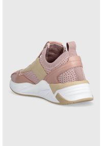 Guess sneakersy GENIVER kolor różowy FL6GVN FAB12. Nosek buta: okrągły. Zapięcie: sznurówki. Kolor: różowy. Materiał: guma. Obcas: na platformie #2