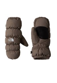 Rękawiczki damskie The North Face Montana 0A88JQBOW1 - brązowe. Kolor: brązowy. Materiał: poliester, skóra, materiał. Sezon: zima. Sport: narciarstwo #1