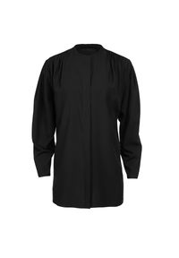 ANIA KUCZYŃSKA - Czarna koszula z wiskozy Aurelia. Okazja: na co dzień. Kolor: czarny. Materiał: wiskoza. Długość: długie. Wzór: aplikacja. Styl: casual, wizytowy #6