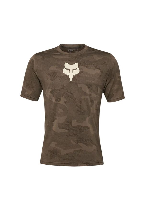 FOX - Koszulka rowerowa męska Fox Ranger Tru Dri SS Jersey. Kolor: brązowy. Materiał: jersey